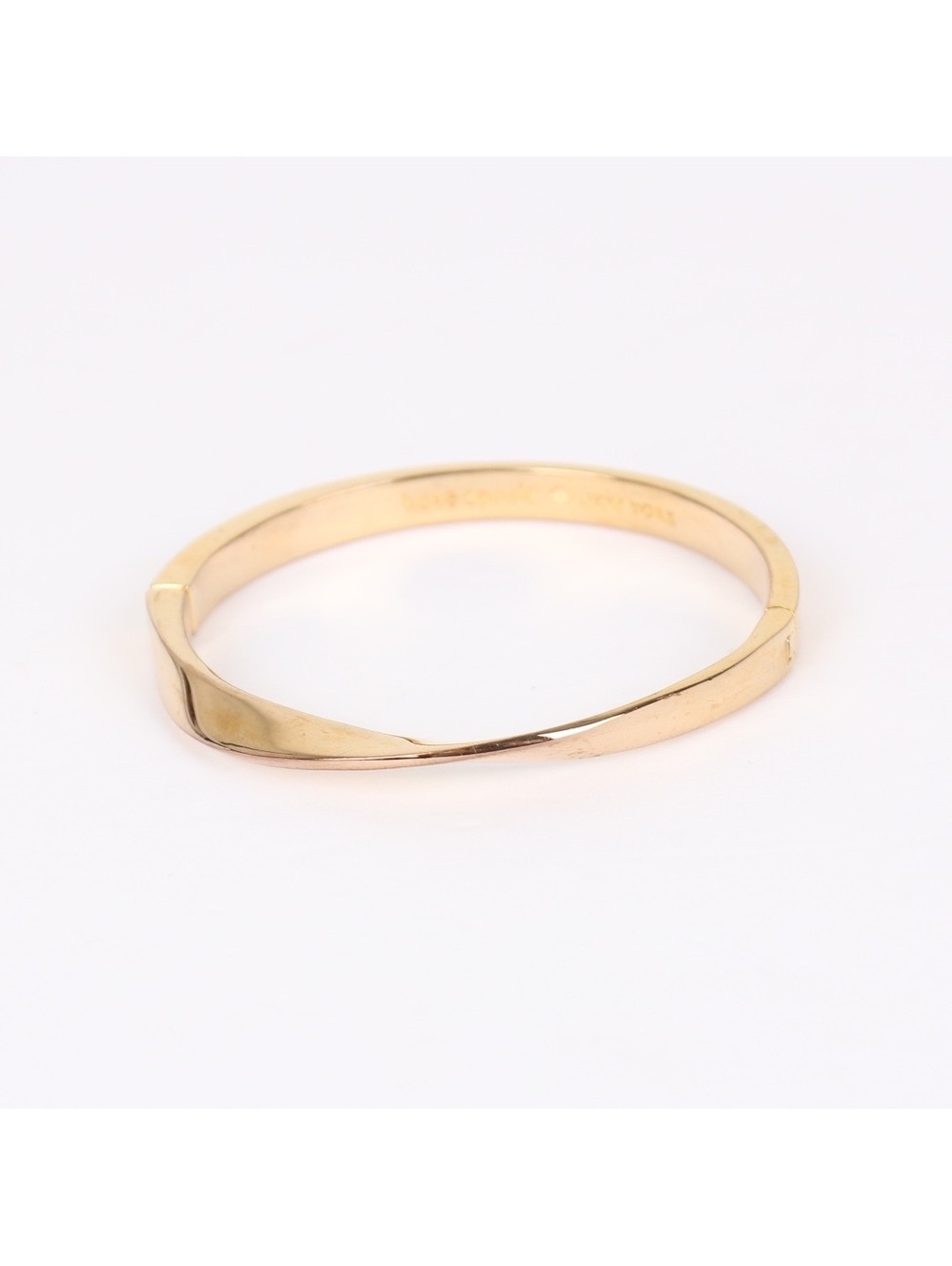 Kate Spade Do The Twist Hinged Bangle Bracelet Rose Gold Tone Minimalist